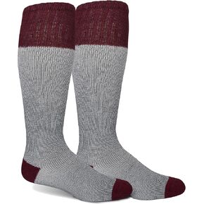 Columbia Men's Over The Calf Merino Wool Socks 2 Pair, Charcoal Grey, Men's 6-12