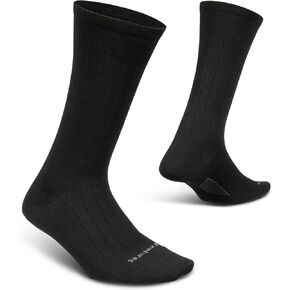 Feetures Mens Everyday Ultra Light Crew Sock (Medium, Black)