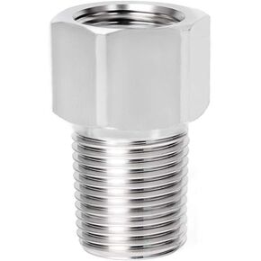 Hooshing Stainless Steel Pipe Fitting 1/2" Male to Female NPS Thread (Not NPT) Pipe Nipple Extension Connector Converter Adapter Length 1.57 Inch/40mm