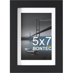 إطار صورة BONTEC مقاس 11x14 للجدار والطاولة، إطار صورة بتصميم كلاسيكي مع غطاء PET، شاشة عرض أفقية ورأسية، أسود، عبوة واحدة