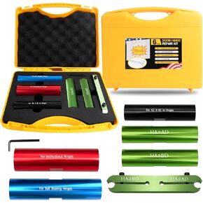 HA1234 Hinge Repair Kit 6 Piece, Fixed Hanging Door Adjustment Tool Set Door Hinge Tool for Fixing Sagging Door, Residential/Commercial Door Hinge Adjustment Tool Including Instruction Manual