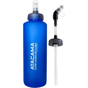 MyBand Atacama Ultra Hydration Soft Flask - Running Water Bottle - 750ml/25oz Capacity - Leak Proof Collapsible Bottles – Food Grade TPU Material - Wide Cap Opening & Straw Cleaner
