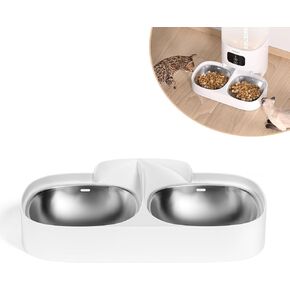 PAWGETHER® Automatic Cat Feeder with App Control - 4L Timed Pet Feeder Clog-Free Suitable for Kibble up to 20mm Dog Food Dispenser with Stainless Steel Bowl, Auto Cat Feeder for Dry Food