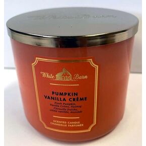 Bath & Body Works, White Barn 3-Wick Candle w/Essential Oils - 14.5 oz - New Core Scents! (Pumpkin Vanilla Creme)