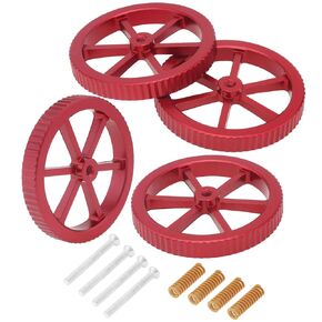 4Pcs Aluminum Hand Twist Leveling Nuts with 4Pcs Hot Bed Die Springs and 4Pcs Screws Fit for Ender 3/3 Pro/3 V2 Ender 5/5 Plus/Pro CR-10 CR10S/10S Pro CR 20 3D Printer