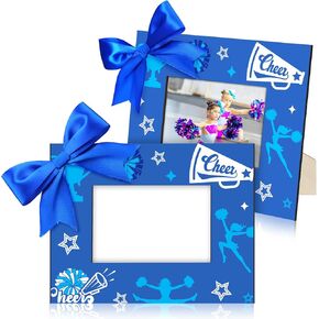 12 Pcs Cheer Picture Frame 8x10 Inch Wood Photo Frames Cheerleader Wooden Frame Cheer Gift Tabletop Pictures Cheerleading Photo Display for Gallery Home Wall Decor (Navy Blue)