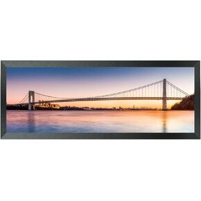 Mxtallup 7x24 Picture Frame Solid Wood 7x24Poster Frame for Wall 7x24 Photo Frames Family Black (T22B724)