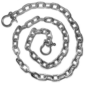 US STAINLESS 5/16" by 10' US Stainless Stainless Steel 316 Anchor Chain 5/16" or 8mm By 10 Foot Long with Bow Shackles