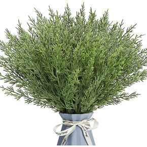 Artificial Pine Needles Branches, 24 Pcs Christmas Faux Cedar Stems Green Sprigs Fake Christmas Greenery Pine Picks Sprays for Wreath Craft DIY Holiday Accessories Home Decorations (24, Green)