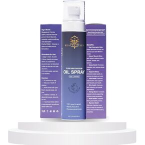 Topical Magnesium Oil Spray for Body - Magnesium Chloride Oil Spray for Leg Cramps Muscle, Joint Health, Sleep Support - Lavender Magnesium Skincare Formula for Nourished Skin (200ml)