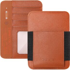 HiWe Passport Holder, Minimalist Leather Passport Card Wallet for Men & Women, RFID-Blocking, 4 Card Slots, 1 Side Pocket, ID Window, Black in Kuwait