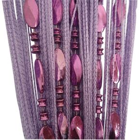 Tangpan 100cmx200cm Bright Buttons Beaded Decorative String Door Curtain Room Divider Window Fly Screen (Purple)
