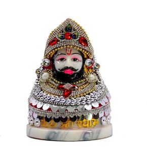 eSplanade Resin Khatu Shyam Ji Statue - 11.5 inches | Shyam Baba Idol for Home Temple | Pooja Idols | Home Decor (Multicolor Brass)