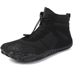 Winter Barefoot Shoes Mens Wide Toe Box Trail Runner Womens Minimalist Zero Drop Sole Walking Shoes Casual Hiking Cotton Boots Sneakers