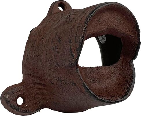 Cast Iron Wall Mounted Open Mouth Fish Bottle Opener, Nautical Kitchen Accessory for Beach House and Themed Homes, Detailed Cap Opener for Adults, 3.5 Inches in Saudi Arabia