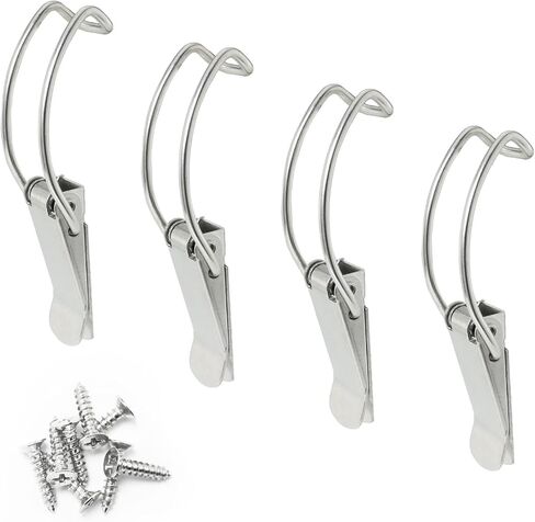 4 قطع 201 من الفولاذ المقاوم للصدأ زنبرك محمل بمزلاج الزناد بمشبك زنبركي قفل مشبك مشبك تركيب الأجهزة المعدنية تركيب الأجهزة المعدنية زنبرك أقفال مشابك لخزانة الصناديق حقيبة in Kuwait