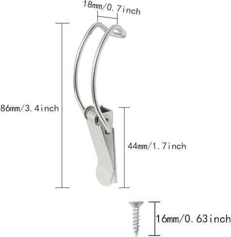 4 قطع 201 من الفولاذ المقاوم للصدأ زنبرك محمل بمزلاج الزناد بمشبك زنبركي قفل مشبك مشبك تركيب الأجهزة المعدنية تركيب الأجهزة المعدنية زنبرك أقفال مشابك لخزانة الصناديق حقيبة in Kuwait