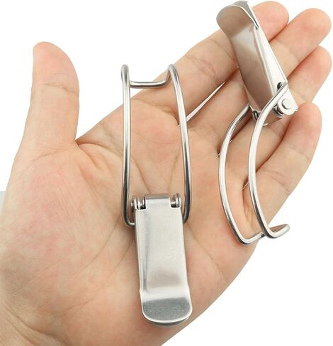 4 قطع 201 من الفولاذ المقاوم للصدأ زنبرك محمل بمزلاج الزناد بمشبك زنبركي قفل مشبك مشبك تركيب الأجهزة المعدنية تركيب الأجهزة المعدنية زنبرك أقفال مشابك لخزانة الصناديق حقيبة in Kuwait