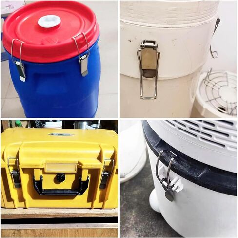 4 قطع 201 من الفولاذ المقاوم للصدأ زنبرك محمل بمزلاج الزناد بمشبك زنبركي قفل مشبك مشبك تركيب الأجهزة المعدنية تركيب الأجهزة المعدنية زنبرك أقفال مشابك لخزانة الصناديق حقيبة in Kuwait