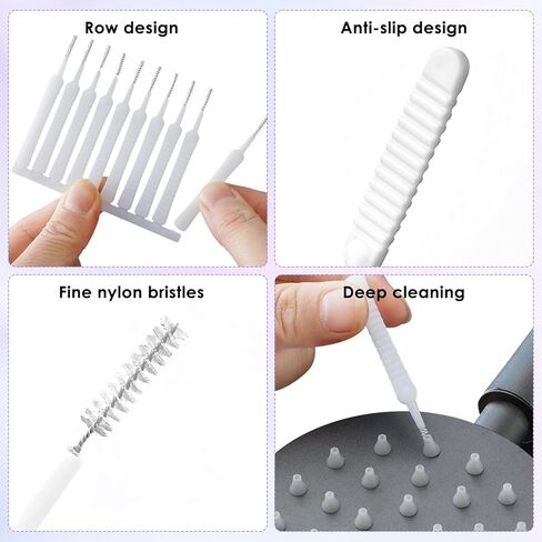 Multi-Function Rotating Crevice Cleaning Brush, 17 PCS Hard Bristle Crevice Cleaning Brushs for Husehold Use and Bathroom Cleaning, 360 Degree Rotating Kitchen Scrub Brush Cleaning Tools, Toilet Brush in Kuwait