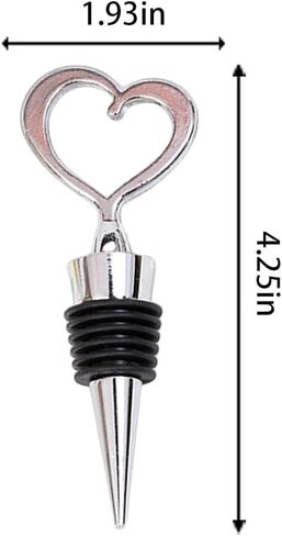 RoseAuroma 10 قطع فضية على شكل قلب الحب سدادة زجاجات النبيذ هدايا الحفلات، هدايا الزفاف، حفلات الزفاف، البار، الهدايا، حفلات أعياد الميلاد إلخ. in Saudi Arabia