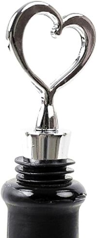 RoseAuroma 10 قطع فضية على شكل قلب الحب سدادة زجاجات النبيذ هدايا الحفلات، هدايا الزفاف، حفلات الزفاف، البار، الهدايا، حفلات أعياد الميلاد إلخ. in Saudi Arabia