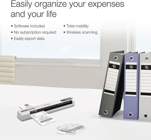 Epson RapidReceipt RR-70W Wireless Mobile Receipt and Color Document Scanner with Complimentary Receipt Management and PDF Software for PC and Mac in Saudi Arabia