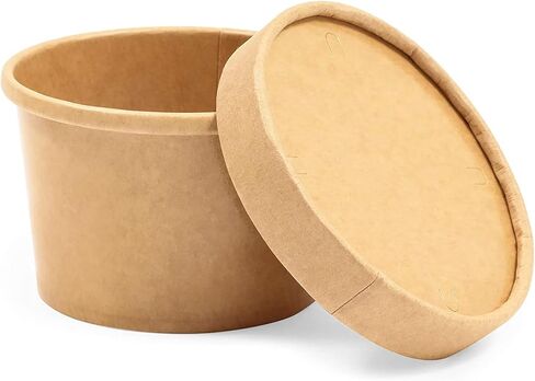Juvale 8 oz To Go Soup Containers with Lids, Disposable Paper Bowls (50 Pack) in Saudi Arabia