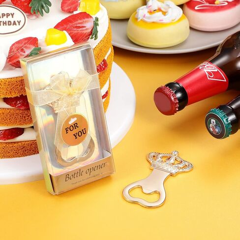 50 قطعة من فتاحة زجاجات التاج الذهبي هدايا الزفاف للضيوف، هدايا تذكارية لحفلات الزفاف وحفلات الزفاف وحفلات الزفاف وحفلات الزفاف وحفلات الزفاف والذكرى السنوية in Kuwait