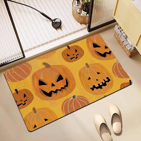 Halloween Bath Mat, Super Absorbent Bathroom Floor Mat, Water Absorption and Quick Drying, Bath Mats for Bathroom Non Slip, Halloween Bathroom Decor (Terror, 17.7 * 29.5 in) in Kuwait