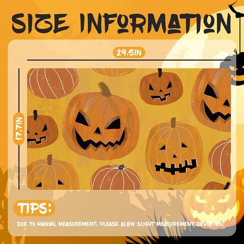 Halloween Bath Mat, Super Absorbent Bathroom Floor Mat, Water Absorption and Quick Drying, Bath Mats for Bathroom Non Slip, Halloween Bathroom Decor (Terror, 17.7 * 29.5 in) in Kuwait