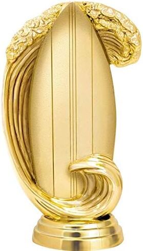 كأس ركوب الأمواج من Crown Awards، لوح ركوب الأمواج مقاس 6 بوصات مع كأس الأمواج على قاعدة الكأس الفاخرة البيضاء in Saudi Arabia
