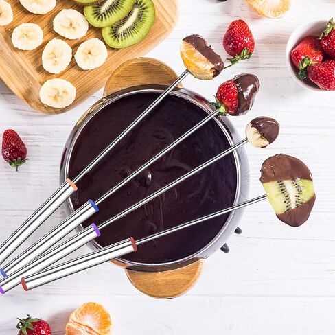 15pcs 9.6 Inch Fondue Sticks, Smores Sticks, Stainless Steel Fondue Forks with Handle for Roast Meat Chocolate Dessert Cheese Marshmallows in Saudi Arabia