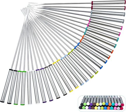 15pcs 9.6 Inch Fondue Sticks, Smores Sticks, Stainless Steel Fondue Forks with Handle for Roast Meat Chocolate Dessert Cheese Marshmallows in Saudi Arabia
