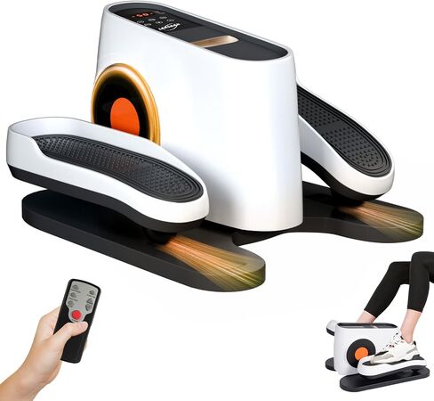 Under Desk Elliptical Machine, Electric Ellipse Leg Exerciser for Seniors, Elliptical Exercise Machine Home Use Seated Pedal Exerciser with Remote Control & Non-Slip Pedals in Saudi Arabia