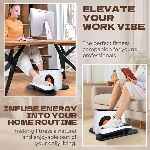 Under Desk Elliptical Machine, Electric Ellipse Leg Exerciser for Seniors, Elliptical Exercise Machine Home Use Seated Pedal Exerciser with Remote Control & Non-Slip Pedals in Saudi Arabia