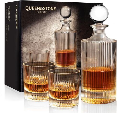 Whiskey Decanter and Glass Stopper 27 oz Square Decanter for Whiskey, Bourbon, Brandy, Liquor, and Rum in Saudi Arabia