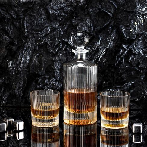 Whiskey Decanter and Glass Stopper 27 oz Square Decanter for Whiskey, Bourbon, Brandy, Liquor, and Rum in Saudi Arabia