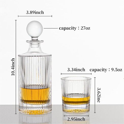 Whiskey Decanter and Glass Stopper 27 oz Square Decanter for Whiskey, Bourbon, Brandy, Liquor, and Rum in Saudi Arabia