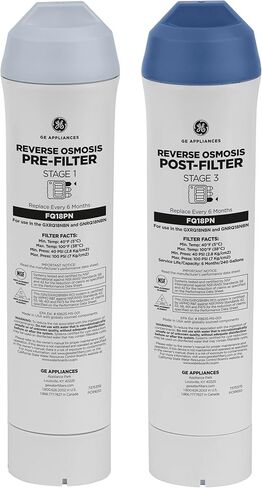 GE 3 Stage Reverse Osmosis Under Sink Water Filtration System with Faucet & Filters | Reduces 95+ Impurities including Lead, Chlorine, Arsenic | Filters FQ18PN, FQ18MN |GXRQ18NBN in Saudi Arabia