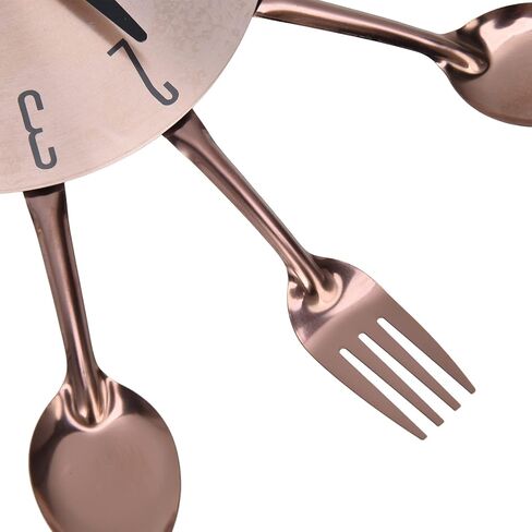Yosoo Kitchen Cutlery Wall, Kitchen Wall Clock Multipurpose Cutlery Kitchen Utensil Clock for Kitchen Restaurant Home Decor in Saudi Arabia