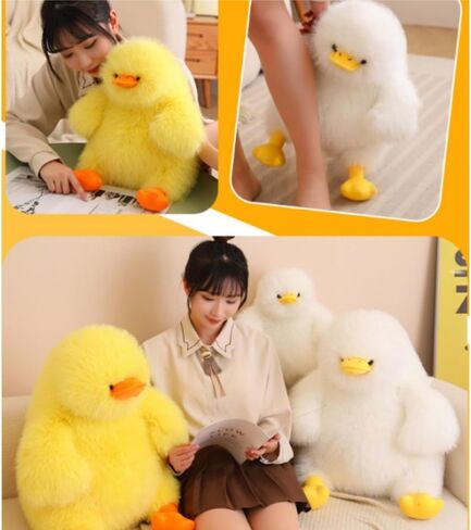 15.7in/40cm Plush Duck Stuffed Animal Soft Toys,Cute Fried Duck Doll, Little Duck Pillow Plush Toy,Gifts for Friends and Children Christmas (Yellow) in Saudi Arabia