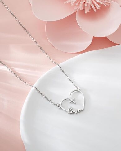 Mama Necklace Heart Cross Pendant Necklace Stainless Steel Jewelry For Mother Christian Mother's Day Gift in Saudi Arabia