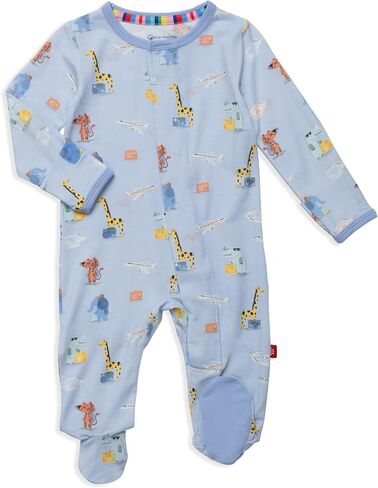 Magnetic Me Footie Pajamas - 100% Organic Cotton Baby Pajamas - Quick Magnetic Fastener Sleeper for Baby Boy and Girl in Saudi Arabia