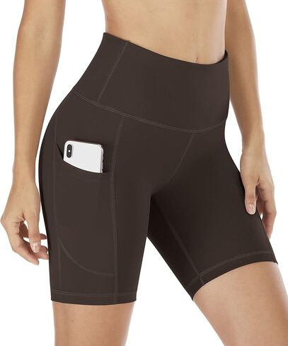 IUGA Biker Shorts Women 6" Workout Shorts Women with Pockets High Waisted Yoga Running Gym Spandex Compression Shorts in Saudi Arabia