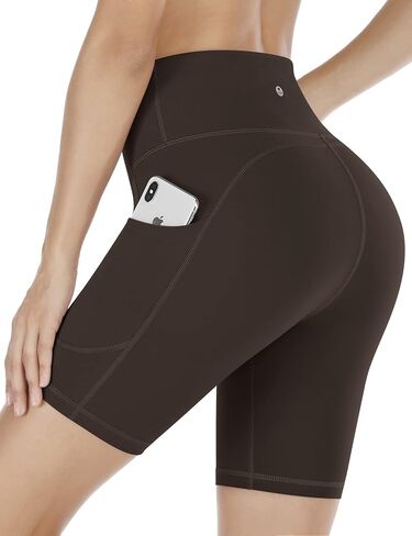 IUGA Biker Shorts Women 6" Workout Shorts Women with Pockets High Waisted Yoga Running Gym Spandex Compression Shorts in Saudi Arabia