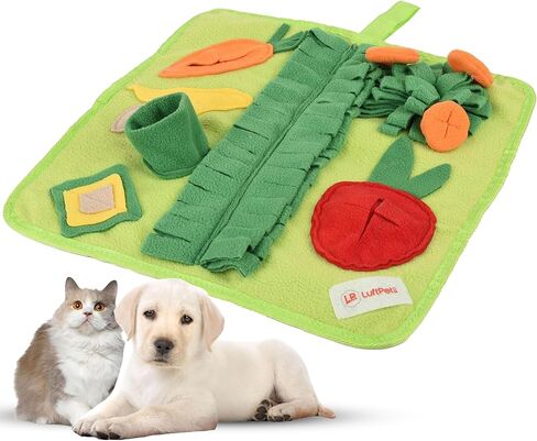 Rabbit Foraging Mat: Unique & Colorful Veggie Patch, Ideal Interactive Bunny Toy, Chew-Proof Snuffle Mat for Rabbits with Multiple Hiding Places, Super Easy to Clean Guinea Pig Snuffle Mat. in Kuwait
