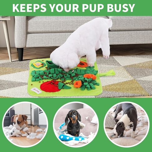 Rabbit Foraging Mat: Unique & Colorful Veggie Patch, Ideal Interactive Bunny Toy, Chew-Proof Snuffle Mat for Rabbits with Multiple Hiding Places, Super Easy to Clean Guinea Pig Snuffle Mat. in Kuwait
