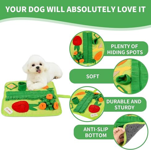 Rabbit Foraging Mat: Unique & Colorful Veggie Patch, Ideal Interactive Bunny Toy, Chew-Proof Snuffle Mat for Rabbits with Multiple Hiding Places, Super Easy to Clean Guinea Pig Snuffle Mat. in Kuwait
