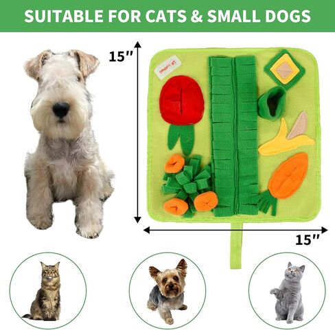 Rabbit Foraging Mat: Unique & Colorful Veggie Patch, Ideal Interactive Bunny Toy, Chew-Proof Snuffle Mat for Rabbits with Multiple Hiding Places, Super Easy to Clean Guinea Pig Snuffle Mat. in Kuwait